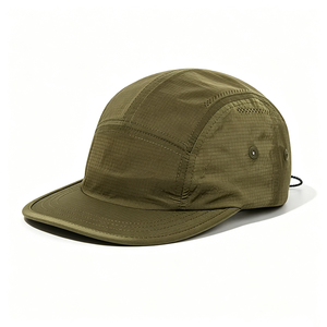 Custom OEM ODM 5-Panel Unisex Sports Camp Cap Canvas Quick Dry <b>Hat</b> Drawstring Closure Outdoor Travel Fishing Light Weight - Product Image 5
