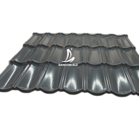 Peinture au fluorocarbone ou au polyester, conception de toit de villa, tôle d'acier moderne revêtue, matériau de construction, tuiles de toit en métal