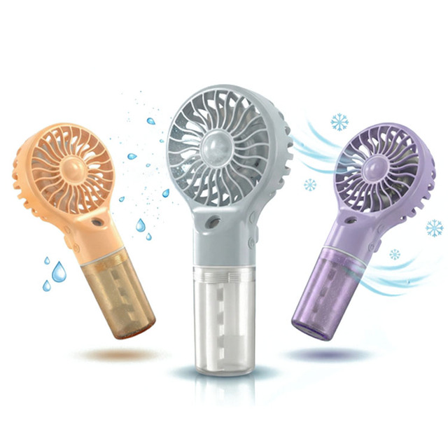 Humidifying Portable Small Fan Outdoor Summer Heat Elimination Handheld Spray Fan Mini Charging Handheld Fan