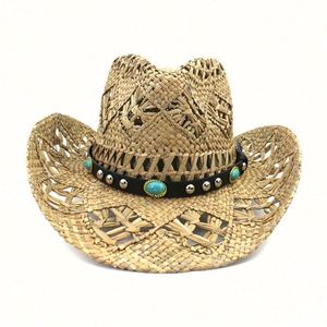 Sombrero de Vaquero de Plumas Cómodo y de Nuevo Estilo con Diseño de Sombrero de Paja Mexicano para Viajes, Pesca, Deportes y Uso Casual - Cuatro Estaciones - Product Image 2