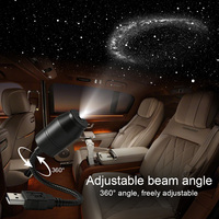 Luz LED Romántica para Techo de Coche, Proyector de Estrellas USB Ajustable, Luz Ambiental Interior, Luz de Estrellas para Coche