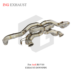 ING per <span class=keywords><strong>Audi</strong></span> <span class=keywords><strong>R8</strong></span> V10 5.2L Scarico Catback in Acciaio Inox Tubi Dritti Senza Valvole Nuovo Design a Doppio X-Pipe Parti per Prestazioni Auto - Product Image 2