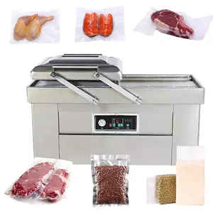 Box Continuous Table Larger Caviar Frozen Fish Vacuum Packaging Machines
