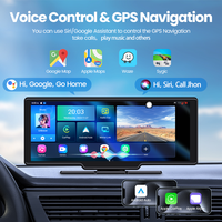 Maustor 10.26 pouces Android 14 Portable sans fil Carplay 6 + 128G 8 Core universel voiture écran intelligent avec Wifi BT TF carte