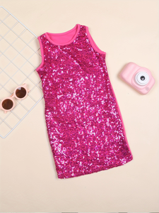 OEM ODM en stock, robe scintillante sans manches pour occasions spéciales, cosplay, <span class=keywords><strong>chanteuse</strong></span>, concours de beauté, 3-14 ans, un cadeau glamour et élégant - Product Image 5