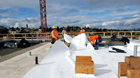 Membrane de toiture en PVC-P gris, brun, rouge, vert, réfléchissant les rayons du soleil, épaisseurs 60, 80, 90 mil, matériau polymère pour toiture