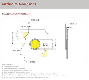 Bridgelux BXRH-30E0300-B-83 Gen 8 V3 HD LED Array Cuadrado, Iluminación LED COB, Blanco Cálido 3000K, 396lm, 141 lm/W - Product Image 6