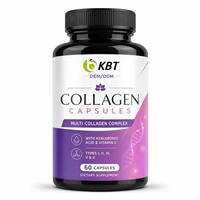 Fabricant de capsules de collagène multi-sources OEM, capsules de collagène pour la peau en marque privée avec acide hyaluronique et vitamine C
