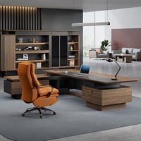 Escritorio Ejecutivo Moderno de Lujo ML, Madera MDF Marrón, Garantía de 5 Años, Servicio OEM/ODM, Diseño Personalizable, Uso Comercial