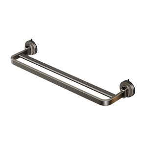 Blue Vine Double Bar Towel Rack Gunmetal Gray Self-Adhesive No Drill Bathroom Kitchen Balcony Shelf Foldable Storage - Product Image 5