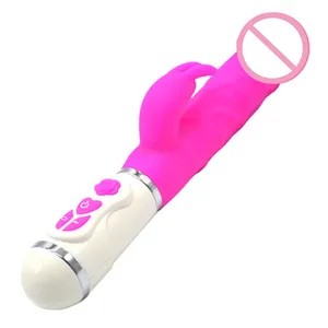 Bâton vibrant femelle automatique de conversion de fréquence chauffage et rotation dispositif de masturbation jouets sexuels av bâton vibrant