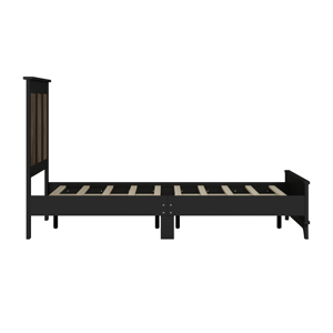 <b>Queen</b> Size Farmhouse Platform <b>Bed</b> Set <b>with</b> Wooden Strip Design <b>Storage</b> Nightstand and Dresser - Product Image 6