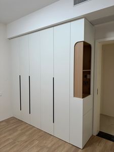 Nuovo <span class=keywords><strong>Armadio</strong></span> Portatile Regolabile su Misura con Comodino, Guardaroba a Porta Singola a Tutta Altezza per Villa e Hotel - Product Image 2