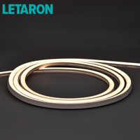 Bandes LED en silicone LETARON professionnelles 10x10mm à émission latérale carrée, PCB 10mm flexible et découpable, CRI 90 élevé, contrôle tactile