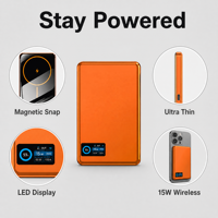 Chargeur sans fil magnétique QSF Qi2, batterie externe 10000mAh compatible PD20W, ultra-mince, affichage numérique, charge rapide, batterie externe OEM