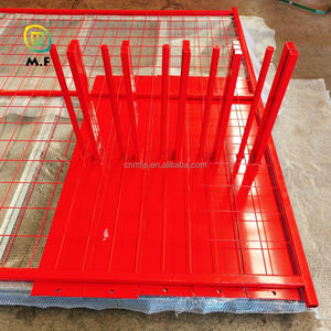 Panneaux de clôture en fer en acier au carbone durable personnalisés de style canadien durable pour les chantiers de construction - Product Image 3