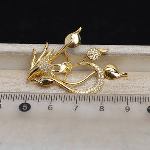 Pendentif en argent S925 à faire soi-même avec perle JG5261, support d'accessoires, cache-bouton de 8 à 9 pouces pour broches, semi-fini pour la mode - Product Image 3