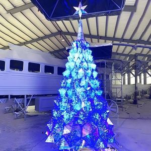 Árbol de Navidad de Acrílico Cortado con Láser en Forma de Diamante: Decoración Festiva para Interiores de Vestíbulos de Hoteles - Product Image 2