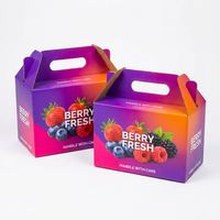 Boîtes d'expédition en carton personnalisées pour fruits frais - Boîtes rigides durables et réutilisables avec gaufrage et doublure en mousse, logo personnalisé