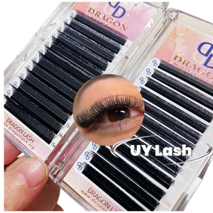 DRAGONLASH YY ขนตาต่อแบบวอลลุ่ม ขนตายาวเป็นธรรมชาติ งอนสวย ติดทนนาน เรียบลื่น 0.07 ดับเบิ้ลทิปส์ ปราศจากการทดลองกับสัตว์ - Product Image 1