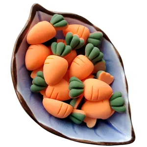 Adornos Kawaii de resina con textura esmerilada, cabujones coloridos de zanahoria para la comida, bricolaje, para álbum de recortes, lazos para el pelo, decoración para teléfono
