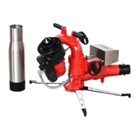 Monitor de Agua Eléctrico de Doble Tubo XHYXFire con Control Remoto, Cañón para Camión de Bomberos, Flexible, de Acero Inoxidable, Rojo, 90, para Extinción de Incendios