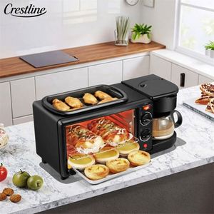 Macchina per Colazione 3-<span class=keywords><strong>in</strong></span>-1 <span class=keywords><strong>in</strong></span> Acciaio Inox 2025, Forno Elettrico, Tostapane, Macchina per Caffè, Padella Multifunzione per Uso Alberghiero - Product Image 2