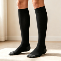 Chaussettes de compression personnalisées mi-hautes pour hommes et femmes, compression graduée 20-30 mmHg, soutien large pour mollets et bas du corps