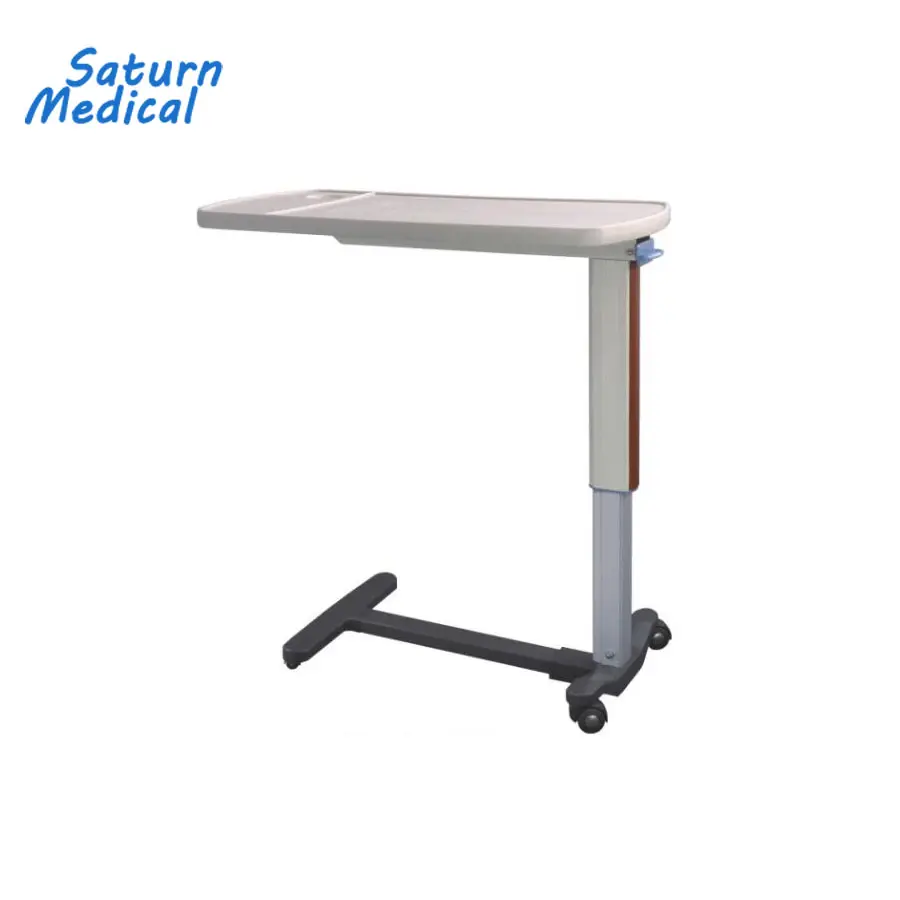 hospital medical ABS over bed table with wheels