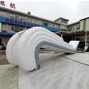 नई अनुकूलित तिरपाल Inflatable डॉक मंच पूल समुद्र तट Inflatable नाव गोदी स्लाइड पानी खिलौने Inflatable नौका स्लाइड