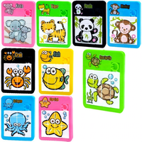 Jeu éducatif classique Montessori coloré, puzzle en bois avec grille de mots coulante miniature en plastique, 12 pièces, jouets pour enfants
