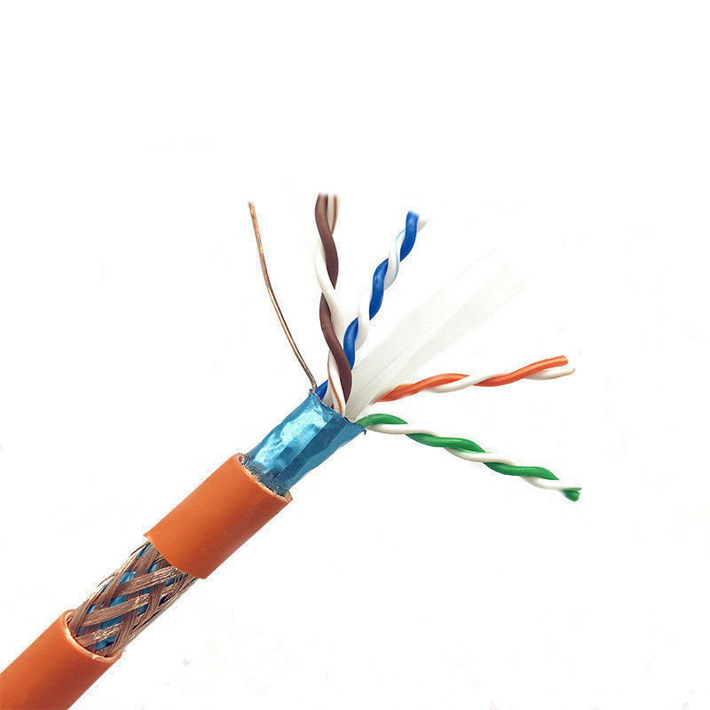 Промышленный 305 м голый медный проводник алюминиевая оплетка sftp cat6 сетевой ethernet lan кабель