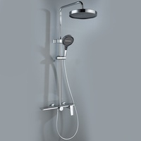 Système de douche thermostatique de luxe pour appartement intelligent, affichage numérique, mitigeur eau chaude et froide en laiton et céramique, jet de pluie doux