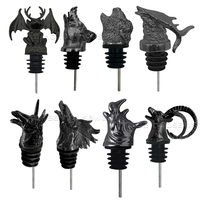Dispensador de Vino Personalizado de Metal con Diseño de Animal, Vertedor Rápido de Licor, Aireador, Boquilla Reutilizable, Dispensador Cónico para Botellas de Vino y Chupitos