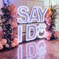 Letras y Números Gigantes LED RGB de 3, 4 y 5 Pies con la Frase 'MARRY ME', Estilo 2026, para Eventos, Bodas y Fiestas