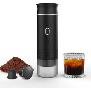 Machine à café expresso portable électrique mini format, entièrement automatique, pour capsules, avec étui de voyage, pour préparation à chaud ou à froid, vente en gros usine - Product Image 1