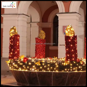 Décorations lumineuses d'extérieur LED 2D/3D, grandes bougies décoratives pour Diwali et Noël - Product Image 4