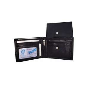Durable Premium Quality Men's Genuine Leather Fashion Star Pattern Credit <b>Card</b> <b>Wallet</b> Open Embroidery Waterproof Customizable - Product Image 4