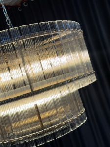 Lustre RHOEM <span class=keywords><strong>San</strong></span> <span class=keywords><strong>Marco</strong></span> en verre, lustre rond à deux niveaux, grand lustre rond en verre, éclairage de luxe personnalisé pour salon de villa - Product Image 2
