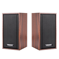 Haut-parleur de bureau en bois Sound Peaks Valleys, subwoofer pour ordinateur, petit haut-parleur USB pour ordinateur portable, audio multimédia, port 3.5, 2.1 canaux, sortie 5W