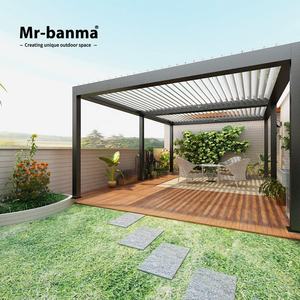 Pérgola de Aluminio con Listones Impermeables, Gazebo Bioclimático para Jardín, Pabellón Exterior - Product Image 1