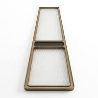 Cloison en verre métallique moderne au laser, séparateur en verre trempé thermolaqué, taille personnalisée pour projets hôteliers et résidentiels