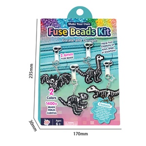 Kit de Cuentas de Fusión con Purpurina en Forma de Dinosaurio Premium, Set de Cuentas de Hierro Brillantes Blancas y Negras, Kit de Arte DIY Seguro y No Tóxico para Venta al por Mayor - Product Image 3