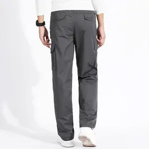 Spring & Summer Oem Wholesale Mens Fashion Training Cargo Multi-pockets Pants Men Stretchy Chino Cargo Trousers