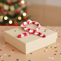EG26006 24CM Mini Ornement de Noël Personnalisable, Adorable Poupée avec Écharpe et Bonnet Tricotés, 100% Coton, Cadeau de Noël pour Enfants