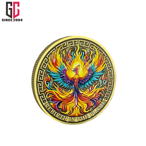 Moneda de desafío de Metal personalizada de fábrica de 12 años <span class=keywords><strong>Medalla</strong></span> de renacimiento de llama de Fénix que inspira tranquilidad y <span class=keywords><strong>valor</strong></span> Moneda de restauración - Product Image 4