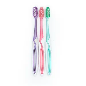 Cepillo de dientes de cerdas 610 de nailon suave colorido nuevo cepillo de dientes de plástico para adultos etiqueta privada personalizada