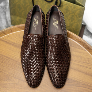 <span class=keywords><strong>Mocassins</strong></span> de smoking vintage nobles pour hommes, en cuir véritable, décontractés, respirants, chaussures de conduite, pantoufles tendance - Product Image 5