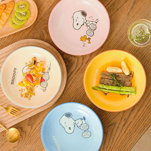 Vaisselle pour enfants en céramique peinte à la main, style bohème, dessin animé coloré, vente en gros, compatible lave-vaisselle, résistante à la chaleur - Product Image 2