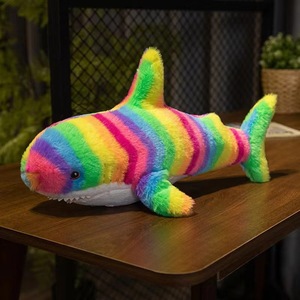 Peluche de Tiburón Bordado Súper Suave OEM de 31cm-50cm, Juguete Antiestrés, Decoración de Habitación, Relleno de Algodón PP, Juguete de Peluche - Product Image 4